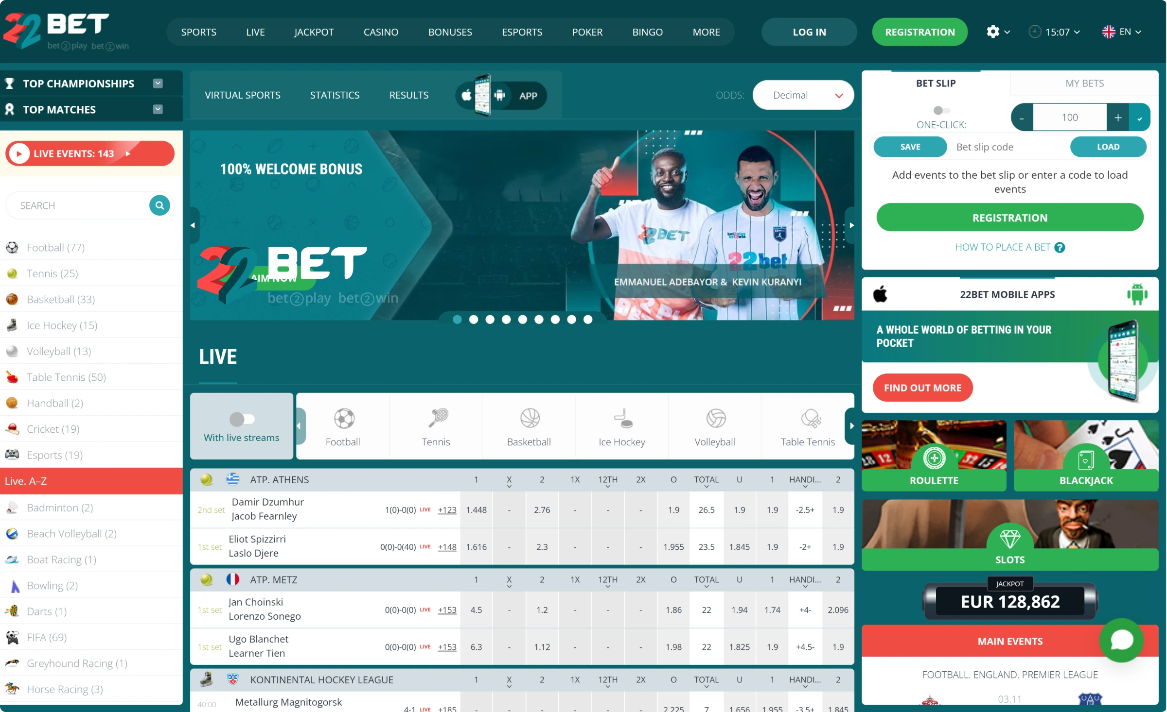 22Bet Betting Online Platform
